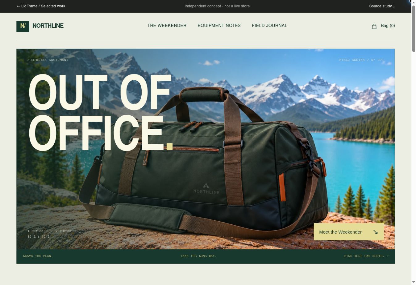 NORTHLINE outdoor equipment storefront