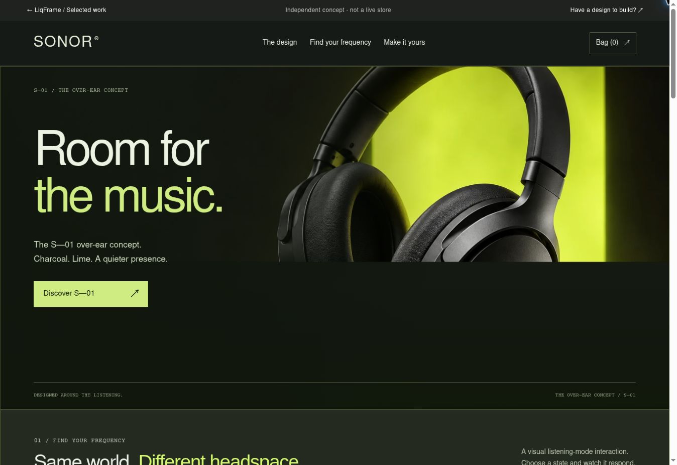 SONOR premium audio storefront